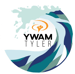 wave logo white round